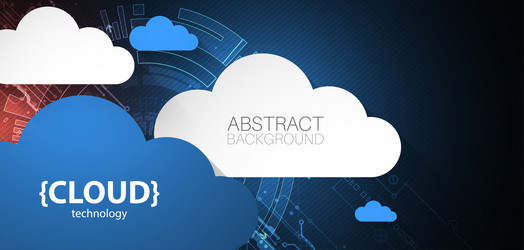 Cloud computing concept abstract technology vector