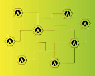 dentacoin blockchain circuit network style vector image