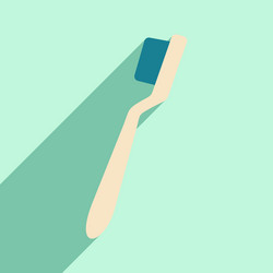 flat with shadow icon and mobile application brush vector image