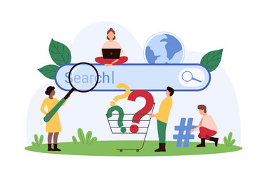 search query analytics internet navigation tiny vector image