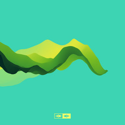 3d wavy background dynamic effect design template vector