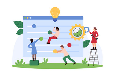 account or software settings adjusting and change vector image