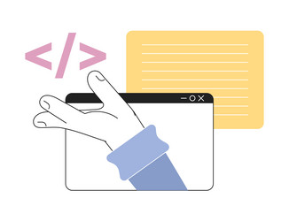 creating website script line concept spot vector image