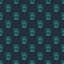 green line map pointer with taxi car icon isolated vector image