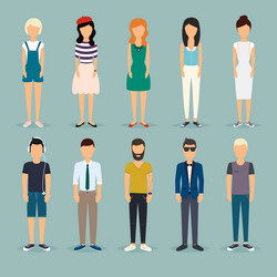 group cartoon people social network vector