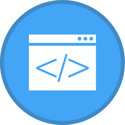 html coding glyph multi color background vector image