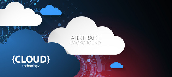 Cloud computing concept abstract technology vector