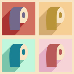 flat with shadow concept and mobile application vector image