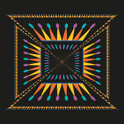 geometric triangle burst symmetric arrow pattern vector image
