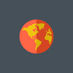 Geography school earth globe web icon Royalty Free Vector