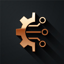 gold algorithm icon isolated on black background vector image