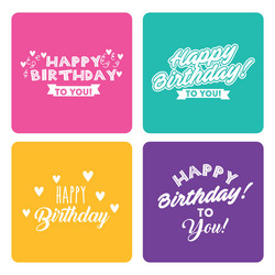 happy birthday celebration card icon vector