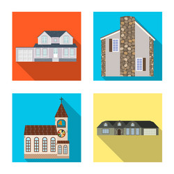 isolated object of building and front symbol vector image