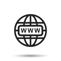 go to web icon internet flat for website vector image