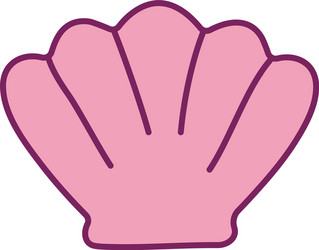 isolated shell line and fill style icon vector image