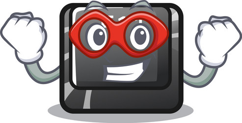 super hero f11 button in character shape vector image