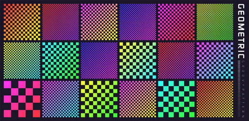 groovy checkered pattern colorful distorted tiled vector image