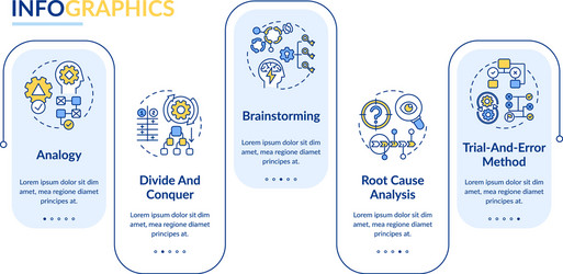 Problem solving tactics infographic template vector