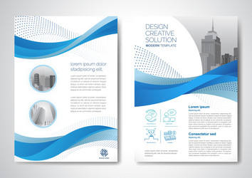 template design for brochure annualreport vector