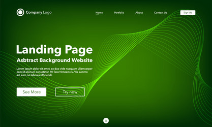 gradient abstract background landing page vector image