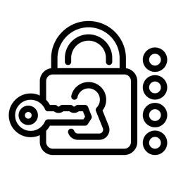 key unlocking padlock for secure access and data vector image