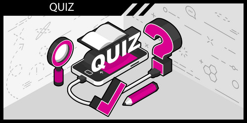 quiz isometric design icon web 3d colorful vector image