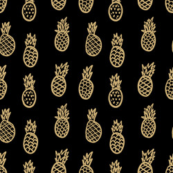 seamless pattern with pineapples design element vector image