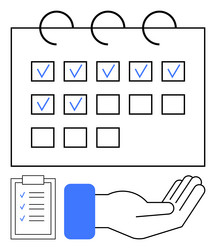 task management and scheduling concept vector image