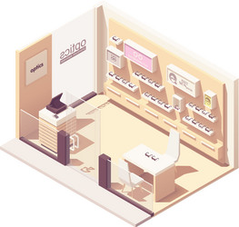 Jewelry shop isometric composition Royalty Free Vector Image