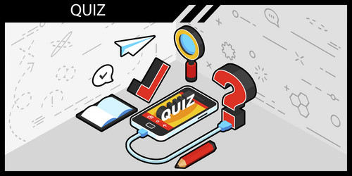 quiz isometric design icon web 3d colorful vector image