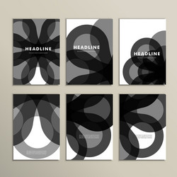 set abstract dark circle pattern background vector image