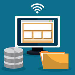 web housting and technology design vector image