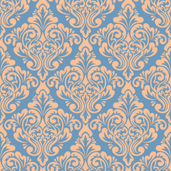 damask seamless pattern background classical vector image