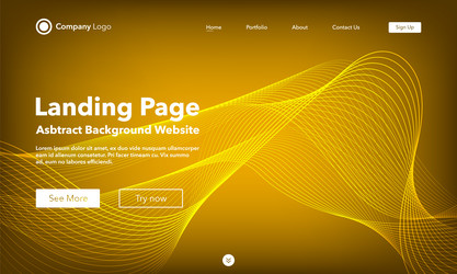 gradient abstract background landing page vector image