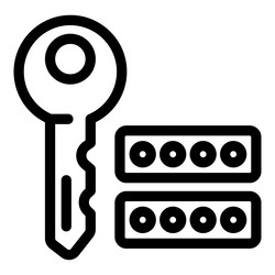 key unlocking two factor authentication system vector image