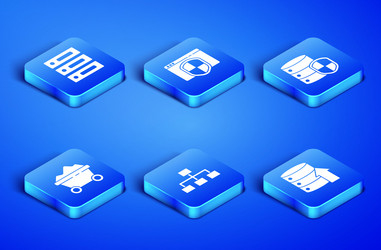 set server data web hosting hierarchy vector image