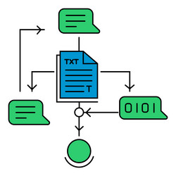 ai-powered text generation model icon design vector image