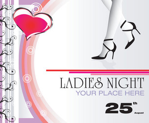 Ladies night flyer vector