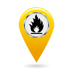 map pointer index of flammable substances vector image