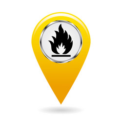 Map pointer index of flammable substances vector