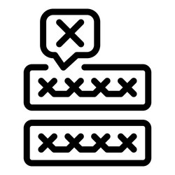 wrong password showing access denied message vector image