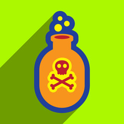 flat with shadow icon and mobile application vector image