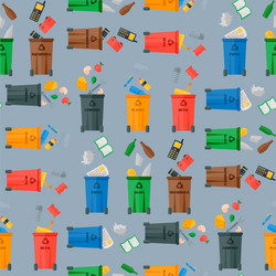 recycling garbage waste sorting processing vector image