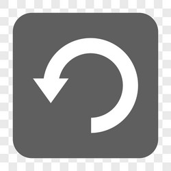 rotate down rounded square button vector image
