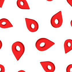 3d map pointer icon seamless pattern background vector image
