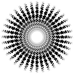 element with bursting radial distorted lines vector image