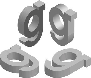 Isometric letter g template for creating logos Vector Image
