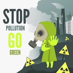 Environmental pollution poster Royalty Free Vector Image