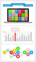 ui infographics and web elements vector image