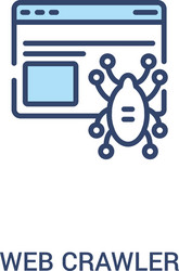 web crawler concept 2 colored icon simple line vector image